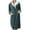 Light Green, variant on Women's Star Print Fleece Bathrobe, Long Length Plush Robe, Soft Cozy Loungewear, Knee Length Gown with Pockets, Comfortable Spa Style Robe for Women Blue L