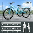 thumbnail image 3 of MOPHOTO 24/26 Inch Mountain Tricycle for Adults, 7 Speed Seniors Three Wheel Bikes,  Men's Women's Tricycles Trikes with Shopping Basket, Exercise, 3 of 12