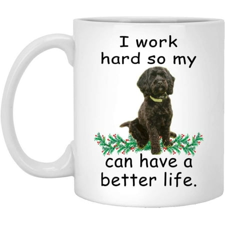 

Funny Pet Lover Gifts Cockapoo Black Can Live Better Christmas 2022 Gifts White Coffee Mug White 11oz
