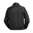 thumbnail image 2 of First Manufacturing WBM2351-M-BLK Castor Bomber Casual Leather Jacket for Men - Black - Medium, 2 of 3