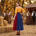 thumbnail image 3 of Medieval Dress for Women, Renaissance Dress Women, Renaissance Dress Womens Medieval Ren Faire Costume Corset Victorian Ball Gowns Elegant Vintage Irish Dresses Halloween, Yellow S, 3 of 8