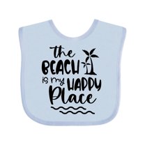 Inktastic Spring Break the Beach is My Happy Place Boys or Girls Baby Bib
