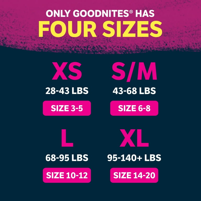 GoodNites Huggies Goodnites Girls Bedwetting Night Time Underwear,  Goodnites, S/M (3 x 33 )99 Count