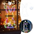 thumbnail image 2 of Easter Rabbit Window Lights Suction Cup Hanging Colorful Rabbit Silhouette Lights BatteryPowered Spring Easter Decorations Indoor for Window Wall Home Party Supplies, 2 of 8