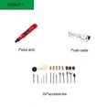 thumbnail image 1 of Power Tool Set Mini Grinder Drill Cordless Electric Screwdriver 3.6V Li-Ion Battery Rechargeable Hou, 1 of 4
