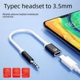 thumbnail image 3 of Cable adaptador de auriculares de cabeza plana hembra tipo C de 3,5 mm a cabeza redonda, conexión analógica, adaptador y convertidor de teléfono móvil, 3 of 5