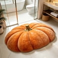 thumbnail image 6 of Fall Pumpkin Shaped Bath Mat,Fluffy Absorbent Diatomaceous Earth Doormat,Thanksgiving Non Slip Stain Resistant Rug for Bathroom Bedroom Entryway Harvest Home Decor,15.74x23.62", 6 of 6
