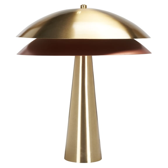 SAFAVIEH Rafaela 18" Industrial Brass Table Lamp with Brass Shade