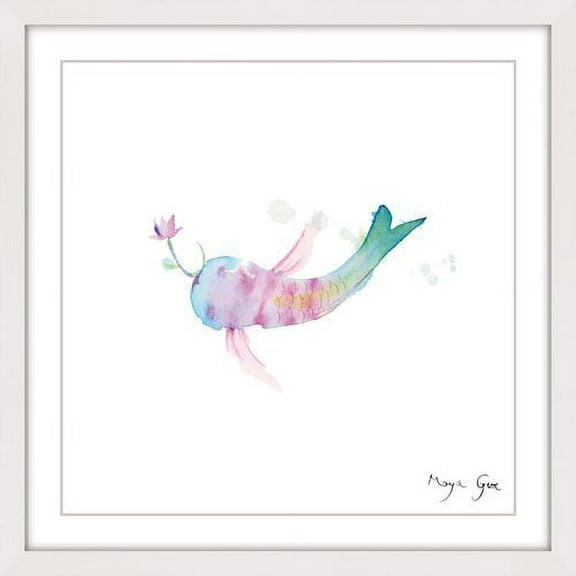 Marmont Hill "Watercolor Fish" by Maya Gur Framed Painting Print