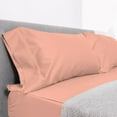 thumbnail image 2 of DNG Creations Solid Peach Colour 6 Piece Zipper Sheet Set - Include (1 Fitted Sheet Base, 2 Sheet has Zipper, 1 Flat Sheet And 2 Pillowcase) 800 Threads Count ( Queen - Size ), 2 of 7