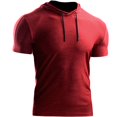 thumbnail image 1 of Men's Dry Fit Performance Running Workout Sport Athletic Shirt with Hoods Red XL, 1 of 6