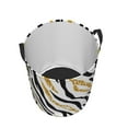 thumbnail image 3 of PAYOHTO Foldable Laundry Room Hamper Bucket Waterproof Bathroom Basket for College Student Living Room Storage Pillows Blankets Zebra Print Gold Glitter, 3 of 8