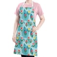 thumbnail image 5 of Pioneer Flower Floral Print Pattern Apron for Women and Men, Cotton Linen Waterproof with Pockets, Adjustable, 33x27 Inch for Kitchen, Gardening, BBQ, Salon, 5 of 6