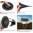 thumbnail image 4 of 1 Pack Solar Lights Outdoor, Disk Lights Solar Powered, Outdoor in-ground Solar Lights for Landscape, Walkway, Lawn, Steps Decks, Pathway Yard Stairs Fences, LED lamp, Waterproof(White), 4 of 9