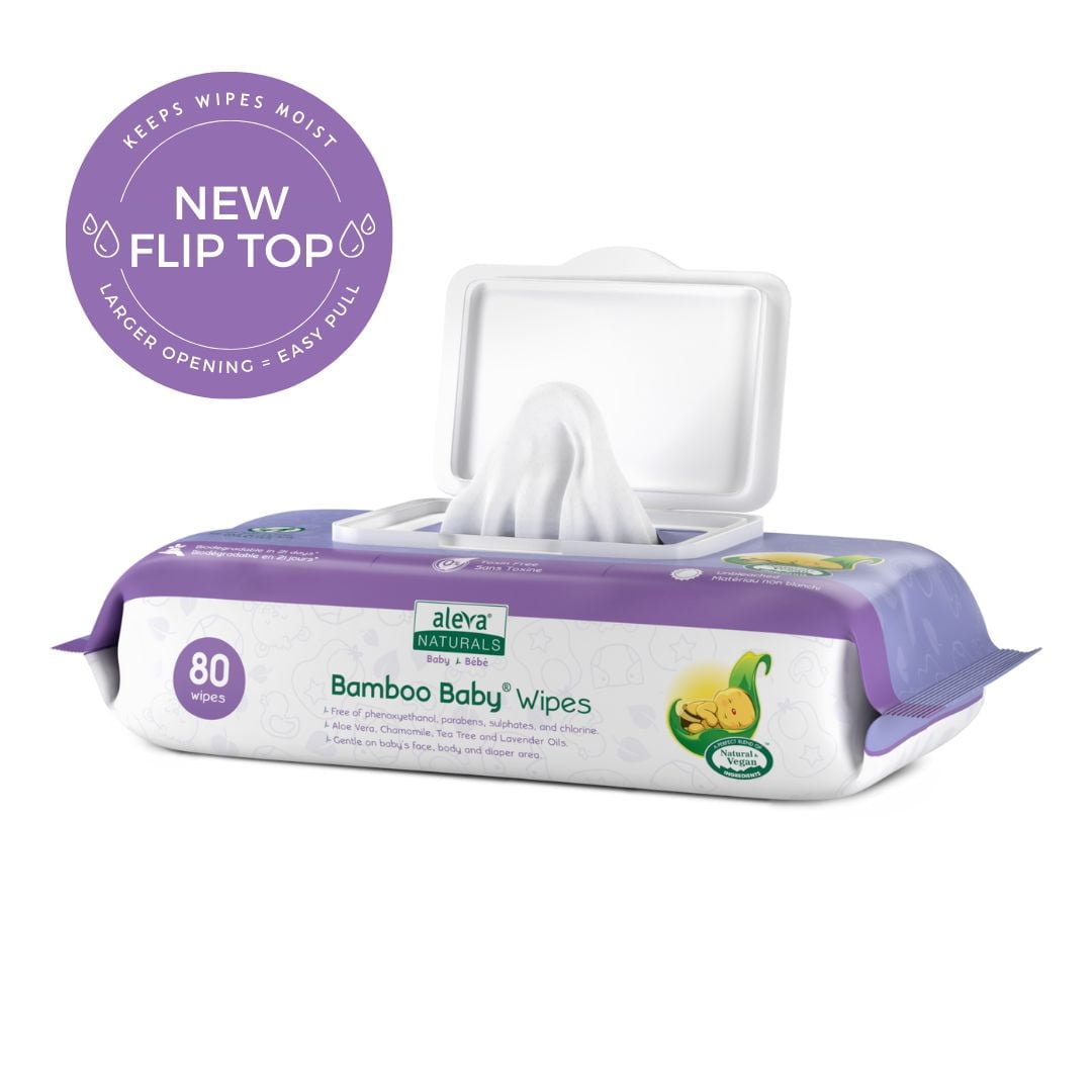 Aleva Naturals Bamboo Baby Wipes Economy Pack - 480ct (80ct x 6)