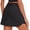 Black, variant on Golf Skirt Silicone Grippers Skorts for Woman Split Hem Tummy Control High Waisted Tennis Mini Skirt