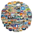 thumbnail image 1 of Travel Decal Sticker 100 Pieces, Outdoor Adventure Vinyl Stickers, Vintage Labels Stickers for Laptop Helmet Motorcycle Bike Suitcase, 1 of 5