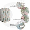 thumbnail image 7 of Shower Curtains Pink Floral Bath Curtain Farmhouse Blue Green Retro Waterproof Bathroom Shower Curtain Set with Hooks Decoration 72 x 72 Inches, 7 of 7