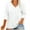 White, variant on CFLVAEK Plus Size T Shirts for Women Casual 3/4 Sleeve Tshirt Loose Fit Button V Neck Tshirt Solid Color Basic Summer Tees Blue XL