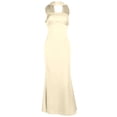 thumbnail image 4 of Elegant Satin Off The Shoulder Ruched Backless Maxi Dress for Women,Mother of The Bride Dresses Strapless Tube Sleeveless Bridesmaid Dresses, Formal Wedding Guest Dress(Beige,S), 4 of 9