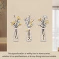 thumbnail image 4 of Rustic Vintage Minimalist Metal, 3 pcs Flower Wall Art Vase Decor for Bathroom Dining Room, 13.7x6 inches, 4 of 6