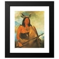 thumbnail image 2 of George Catlin 20x24 Black Modern Framed Museum Art Print Titled - Kots-O-Ko-Ro-Ko, Hair of the Bull's Neck, a Chief (1834), 2 of 5