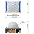 thumbnail image 5 of 3pcs Hc-sr501 Capteur de Mouvement Capteur Infrarouge Ir Module Détecteur de Corps Humain, 5 of 5