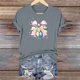 thumbnail image 1 of Haivin Easter Shirts for Women Happy Easter Bunny with Glasses Blouse Casual Graphic Spring Colorful Tops Tee, 1 of 6