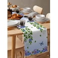 thumbnail image 6 of Spring Flowers Table Runner Cotton Linen 48 Inch Holiday Dresser Scarves, Summer Botanical Butterfly Watercolor Tablerunner for Kitchen Coffee Dining Bedroom Living Room Dinner Scarf Décor 13''x48'', 6 of 9