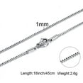 thumbnail image 4 of 1 TO 3MM THICK 14K White Gold BOX CHAIN NECKLACE FOR MEN JEWELRY LINK CHOKER WITHI 18 TO 24 INCH, 4 of 7