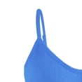 thumbnail image 6 of QATAINLAV Womens Padded Seamless Wireless Sport Bras Solid Casual Summer Spaghetti Straps Bralette Yoga Workout Crop Tops Blue XL, 6 of 7