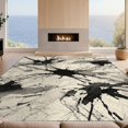 thumbnail image 2 of Design&I 8'x10' Washable Area Rug Floorcarpet Motif Streak Bold Accessories Moden Livingroom Neutral for King Size Bedroom, Under Bed, Sleek Flatweave Pet Friendly, 2 of 7