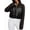 Black, variant on Women'S Mesh Sheer Zip Up Jacket Mock Neck Light-Weight Athletic Outerwear with Pockets White L