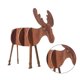 thumbnail image 4 of Inteprter Ciervo Forma Ornamento Fawn Animal Decoración Accesorios Kits de decoración para fiestas café profundo 16*14cm Inteprter HA0624-03B, 4 of 6