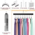 thumbnail image 3 of Organizador de leggings para armario, perchas para pantalones con clips para 20 leggings, jeans, sombreros, pantalones cortos, calcetines, organizador de ropa colgante giratorio de 360° para ahorro de, 3 of 5