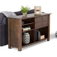 thumbnail image 2 of Simpli Home Monroe Console à 2 Tiroirs en Brun Anthracite en Détresse, 2 of 6