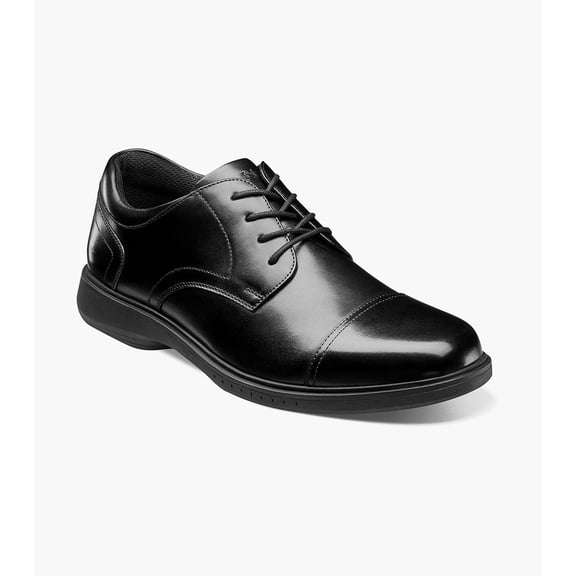 Nunn Bush KORE Pro Men's Cap Toe Oxford, Black, 15