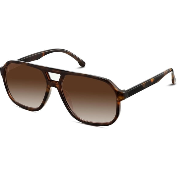 Fozono Oversized Aviator Sunglasses, Retro Square UV400