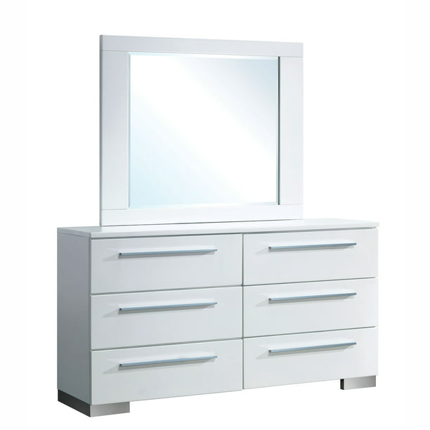 Ibiza Contemporary White Dresser And, Used White Dresser With Mirror