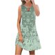 thumbnail image 4 of ICHUANYI Clearance Women's Summer Fashion Printed Round-Neck Sleeveless Pullover Dress(Green, XL) ICHUANYI WER2023081016224, 4 of 7