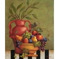 thumbnail image 2 of Jeffrey, Jillian 26x30 Gold Ornate Wood Framed with Double Matting Museum Art Print Titled - Fresco Fruit I, 2 of 4