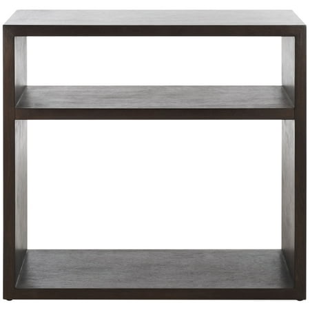 SAFAVIEH Munson Mission Wood Console Table with Shelf Dark Oak (32 in. W x 15 in. D x 30 in. H)
