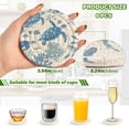 thumbnail image 4 of 6 Pcs Drink Coasters with Holder 3.94in Woven Coasters for Drinks Sea Turtles and Coral Reefs Coaster Set for Protection Table, 4 of 7