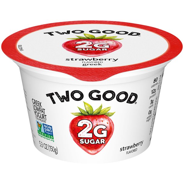 Two Good Low Fat Lower Sugar Strawberry Greek Yogurt, 5.3 Oz. Walmart