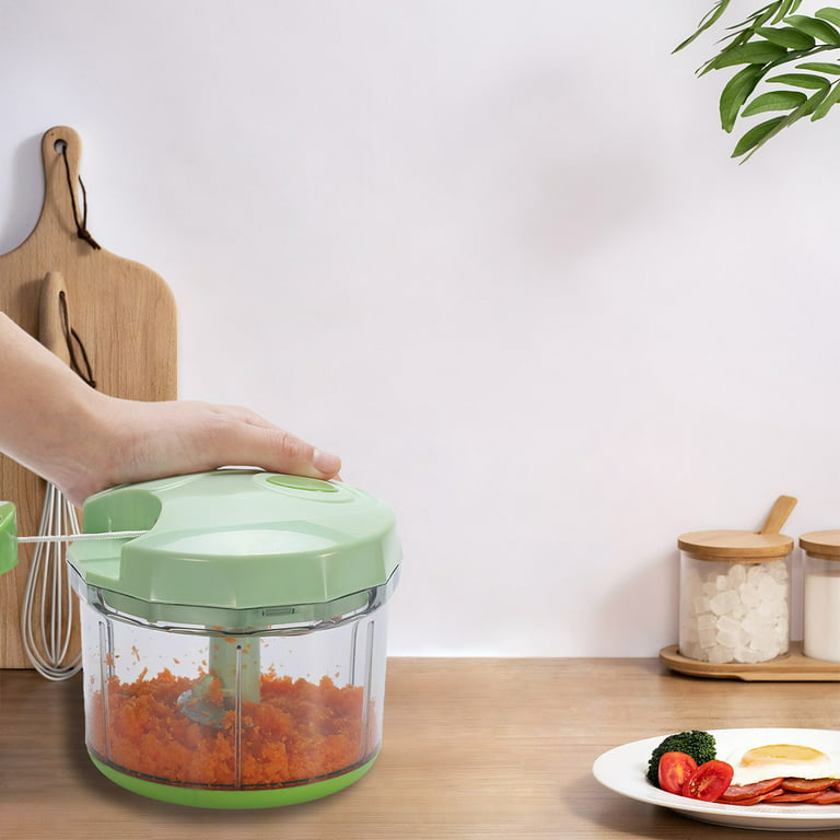 Gorware Manual Food Chopper 1L Large Capacity Vegetable Hand Pull String Vegetable Chopper Onions Chopper, Durable BPA Free Food Safe Material, Size