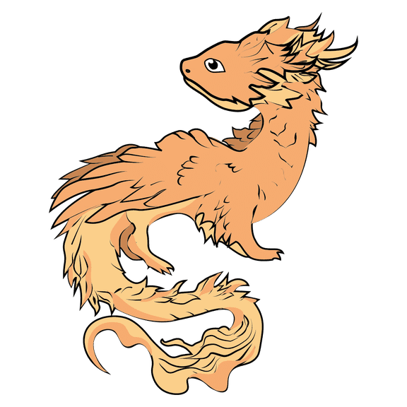 Removable Young Fire Breathing Dragon Vinyl Decoration 20" x 25" Multicolored Drawing Art Design Home Living Room Wall Decal - Kids Bedroom Legendary Medieval Serpentine Creature Wall Sticker