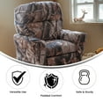 thumbnail image 5 of Flash Furniture Fabric Upholstered Kids Recliner with Cup Holder, Headrest, and Footrest, Camouflage, 5 of 17