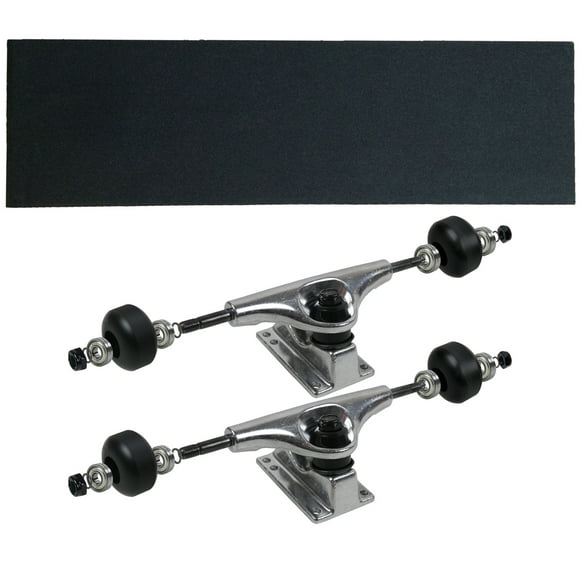 Camions de Planche à Roulettes Havok, Roues, Roulements, Poignée, Emballage de Camion Matériel Argent