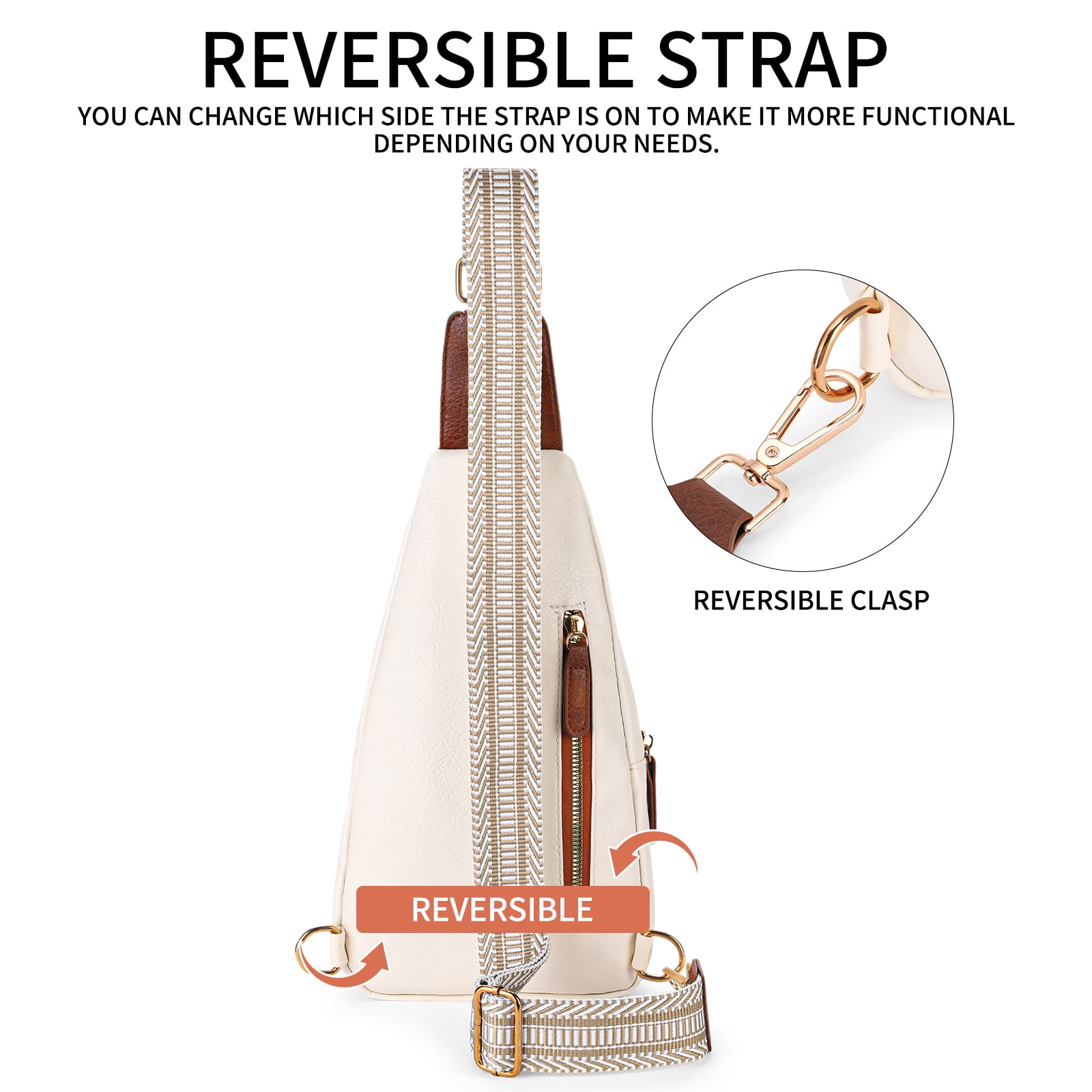 Falan Mule Sling Bag for Women Crossbody Purse Crossbody Bag Leather Chest Bag with Adjustable Guitar Strap for Travel