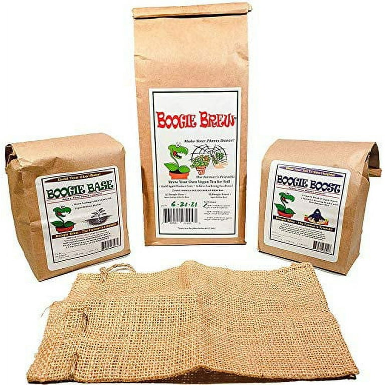 Boogie Brew Heavy Harvest Compost Tea Fertilizer 2-Part, 3 Pounds, Makes 50  Gallons 